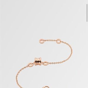 BVLGARI B.Zero1 soft chain bracelet with circle pendant in 18 kt rose gold